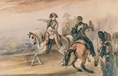 Napoleon inspecteert zijn troepen, 1834